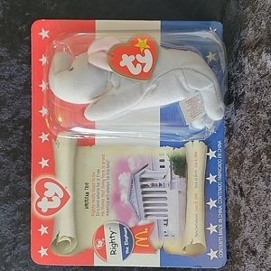 TY 2000 McDonald's Teenie Beanie American Trio Righty the Elephant